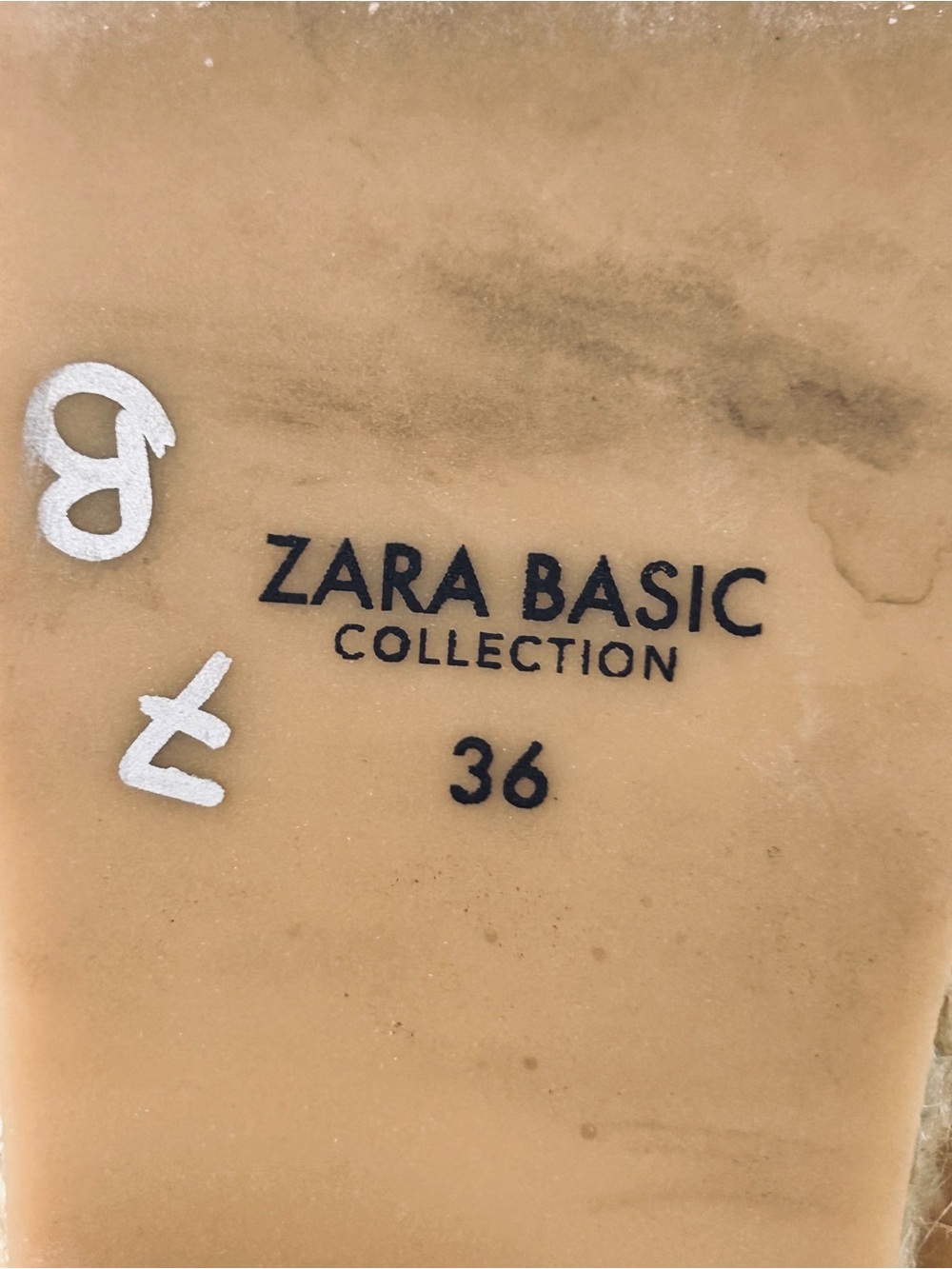 Zara Basic Tan Suede Espadrille Platform Mule Sandals Block Heel EU 36 US 6 - Picture 9 of 9
